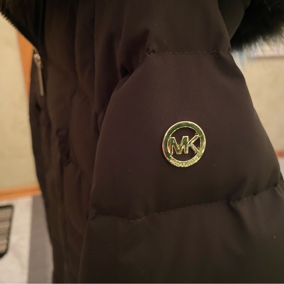 Michael Kors Black Down Puffer Fur Trim Hooded Parka Jacket - Picture 9 of 14
